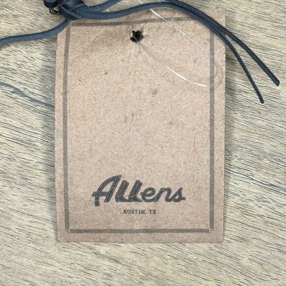 Allens Boots Black Goat Leather Reptile Cowboy Boots Bootie Size 8 - Picture 14 of 16